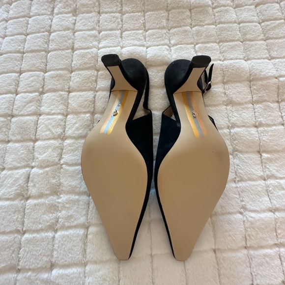 Sam Edelman Black Suede sling back shoes size 9 - Picture 6 of 10